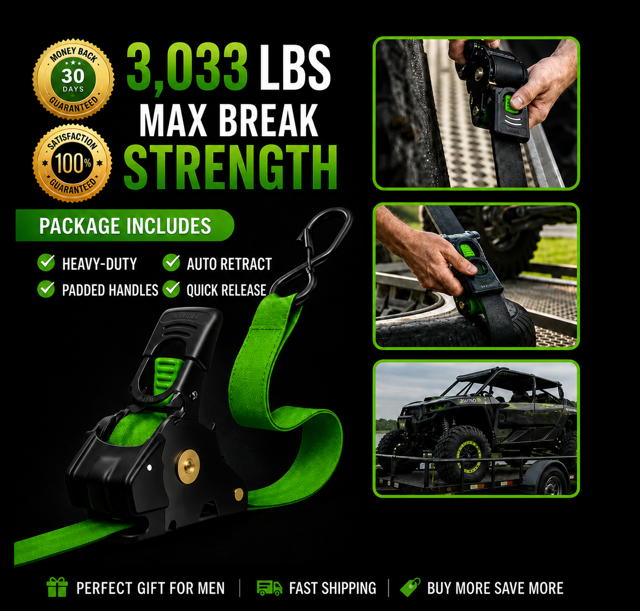 🔥 Selling Fast 50% OFF 🎁 Perfect Gift – Retractable Ratchet Strap (2026 Upgraded Edition)