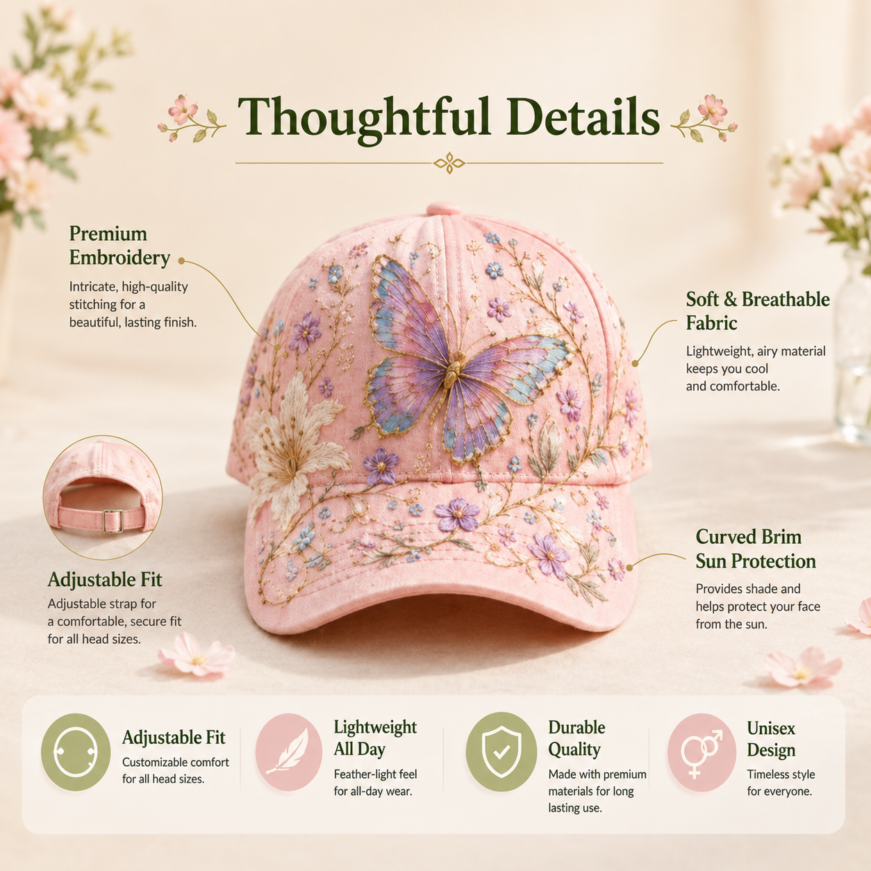 🔥Buy 1 Get 1 free🌸🌿 Garden Morning Cap (✨2026 Limited Edition)