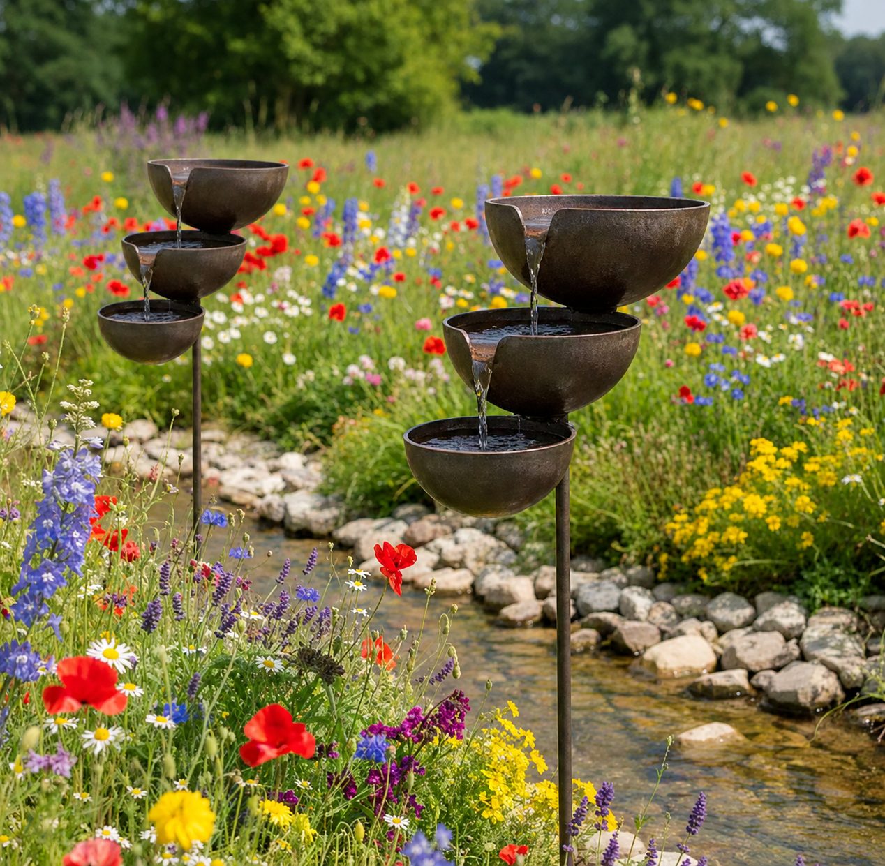 🔥Hot Sale🔥Bring Life Back To Your Garden – Rain Catcher Bird Bath 🌿🐦
