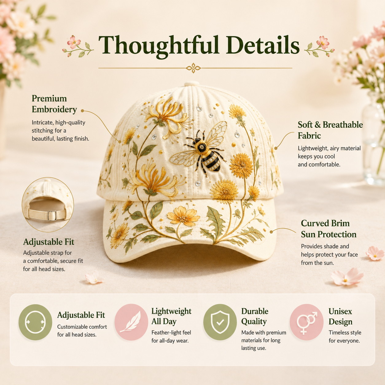 🔥Buy 1 Get 1 free🌸🌿 Garden Morning Cap (✨2026 Limited Edition)