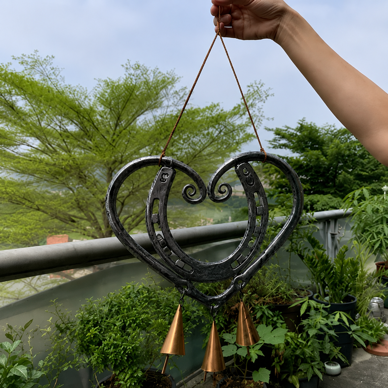 100% Carefully crafted | The Horseshoe Heart Wind Chime ❤ (Carefully crafted by Jordan Maynard®)