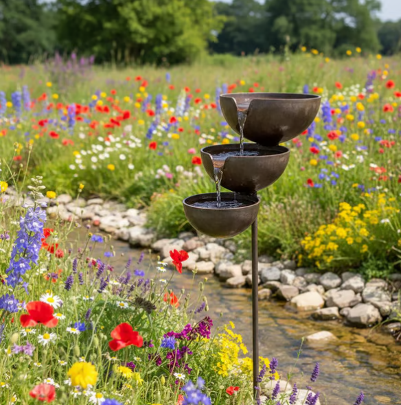 🔥Hot Sale🔥Bring Life Back To Your Garden – Rain Catcher Bird Bath 🌿🐦
