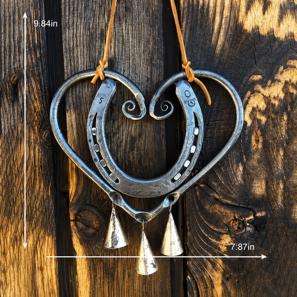 100% Carefully crafted | The Horseshoe Heart Wind Chime ❤ (Carefully crafted by Jordan Maynard®)