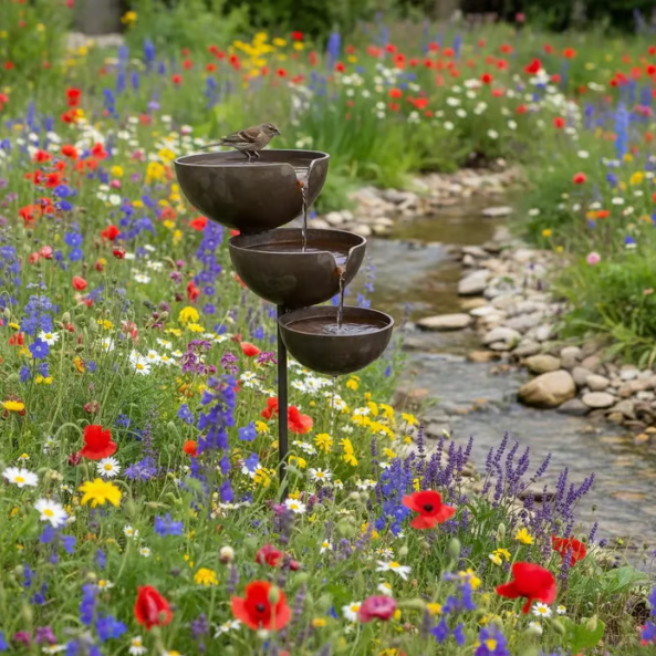 🔥Hot Sale🔥Bring Life Back To Your Garden – Rain Catcher Bird Bath 🌿🐦