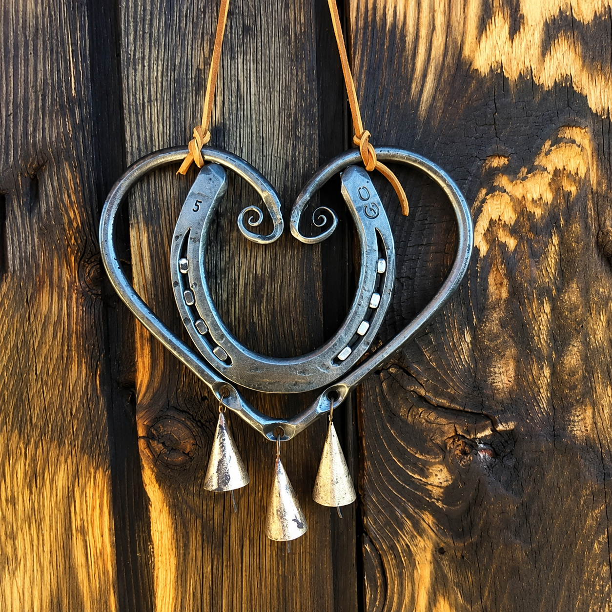 100% Carefully crafted | The Horseshoe Heart Wind Chime ❤ (Carefully crafted by Jordan Maynard®)
