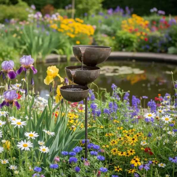 🔥Hot Sale🔥Bring Life Back To Your Garden – Rain Catcher Bird Bath 🌿🐦