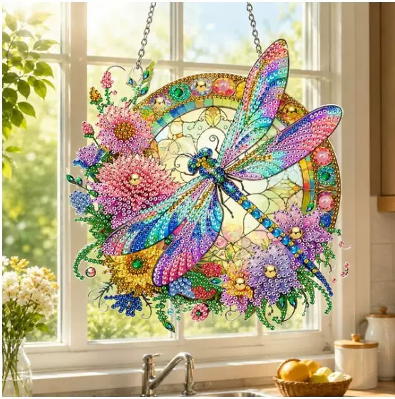 🔥Buy 1 Get 1 free,🐦 Hummingbird Diamond Art Hanging Ornament Kit – Sparkling DIY Window Ornament