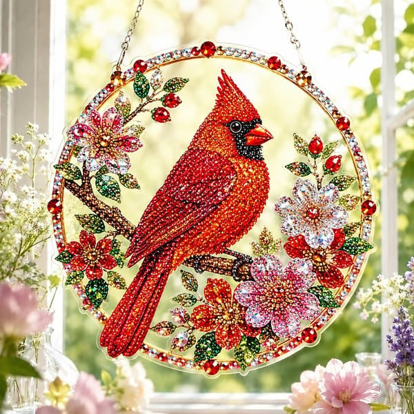 🔥Buy 1 Get 1 free,🐦 Hummingbird Diamond Art Hanging Ornament Kit – Sparkling DIY Window Ornament