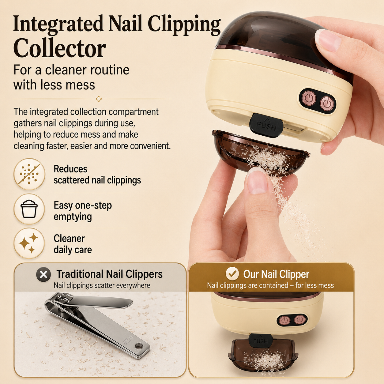 2-in-1 Smart Electric Nail Clipper & Polisher ✂️💅 Electric nail care for the whole family!