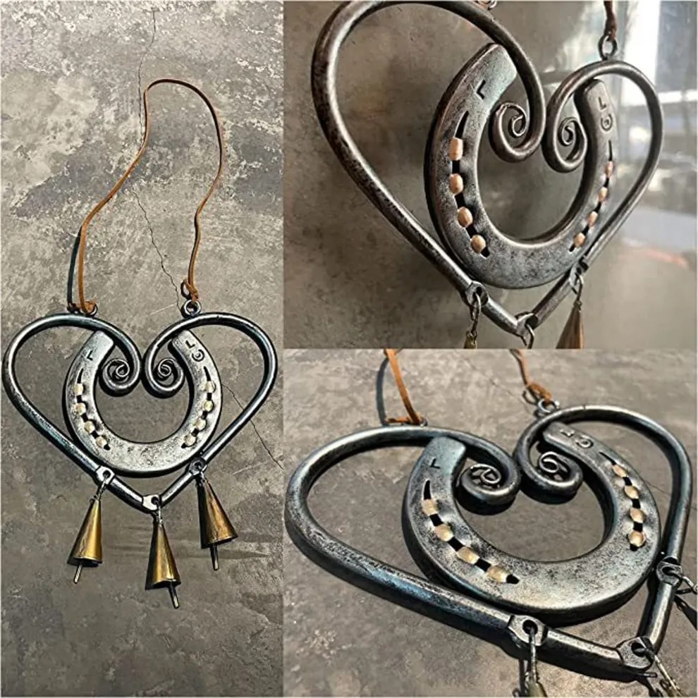 100% Carefully crafted | The Horseshoe Heart Wind Chime ❤ (Carefully crafted by Jordan Maynard®)