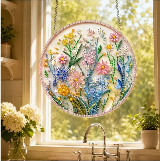 🔥Buy 1 Get 1 free,🐦 Hummingbird Diamond Art Hanging Ornament Kit – Sparkling DIY Window Ornament