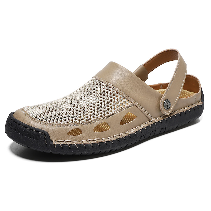 🔥Last Day 60% OFF🔥Men's Premium Leather Closed-Toe Sandals - Non-Slip Outdoor Summer Shoes