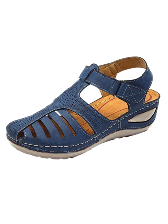 Retro Baotou Sandals For Women Summer New Hole Shoes Thick Bottom Round Toe Wedge Heel Octopus Sandals