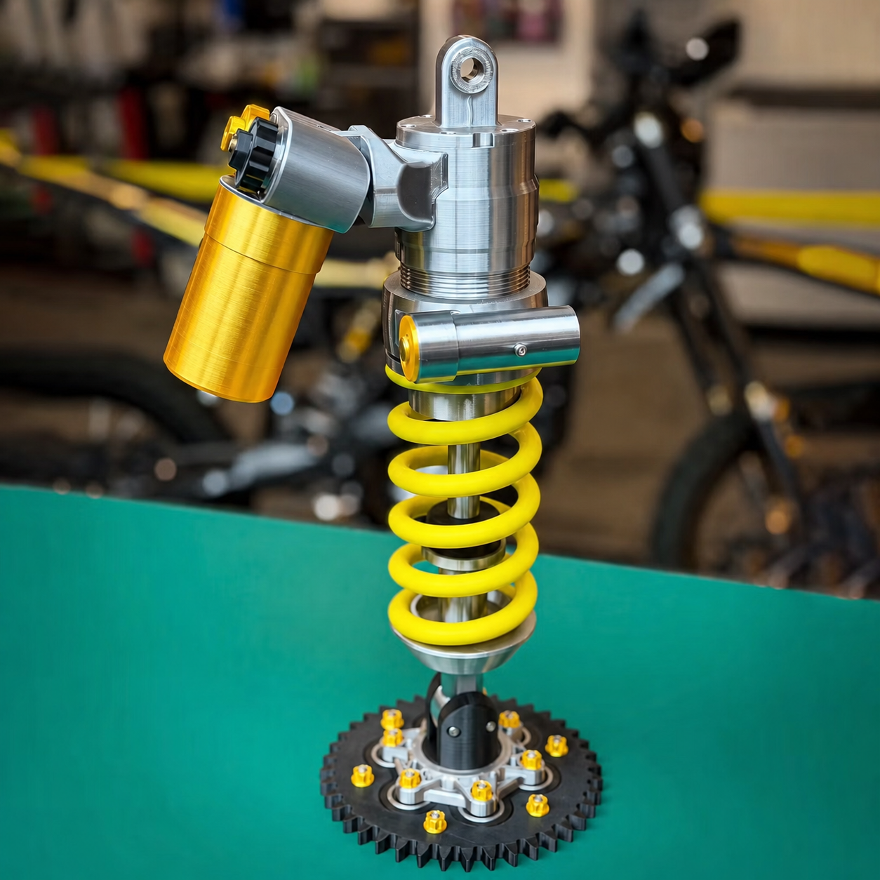Mechanical Desk Lamp, Shock Absorber Design LED Light for Gaming Room & Car Lovers