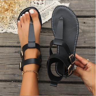 Summer Plain Vacation Gladiator Sandals