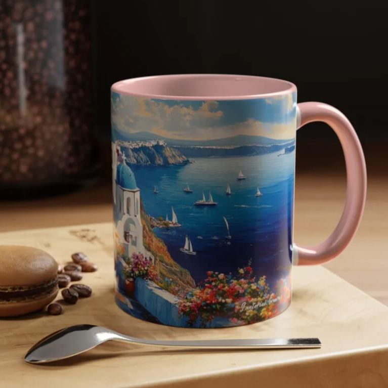 Santorini Dreamscape Scenic Greece Mug