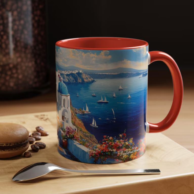 Santorini Dreamscape Scenic Greece Mug