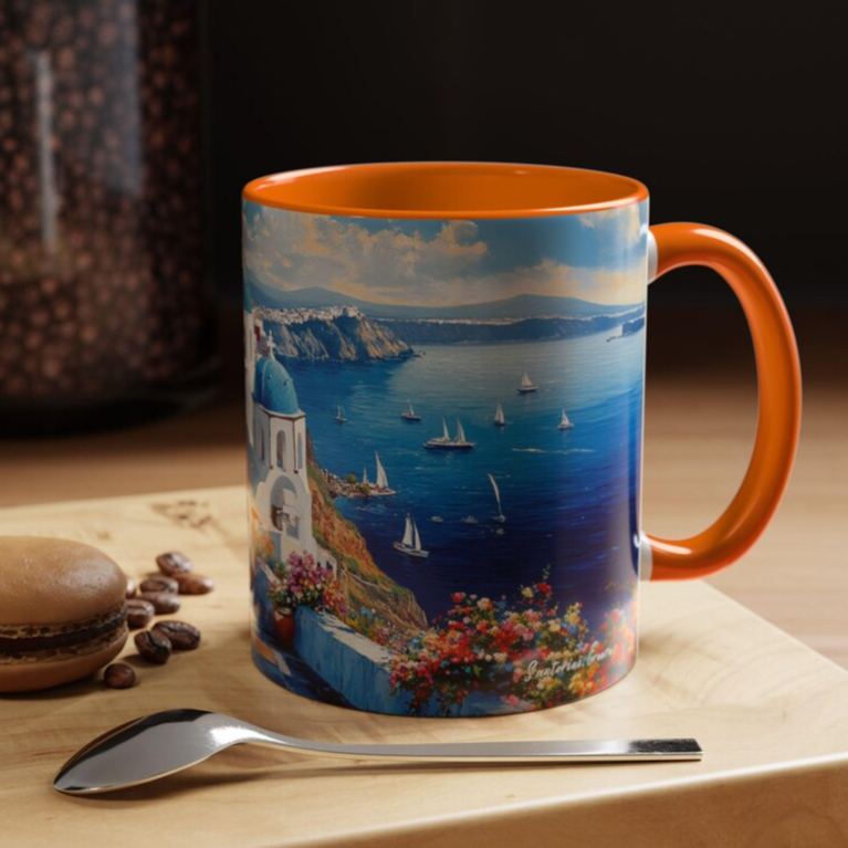 Santorini Dreamscape Scenic Greece Mug