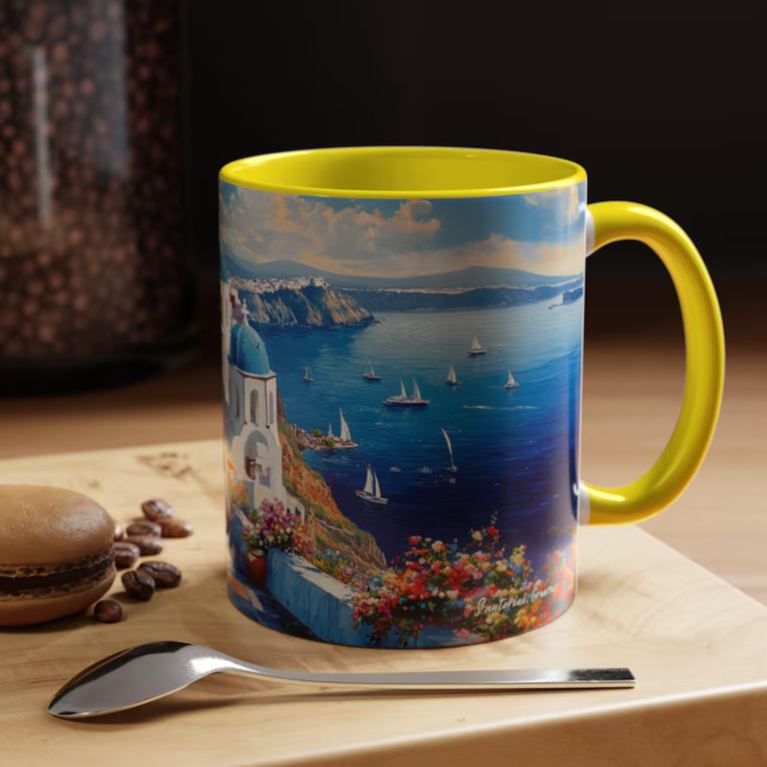 Santorini Dreamscape Scenic Greece Mug