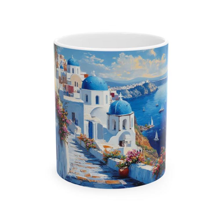 Santorini Dreamscape Scenic Greece Mug