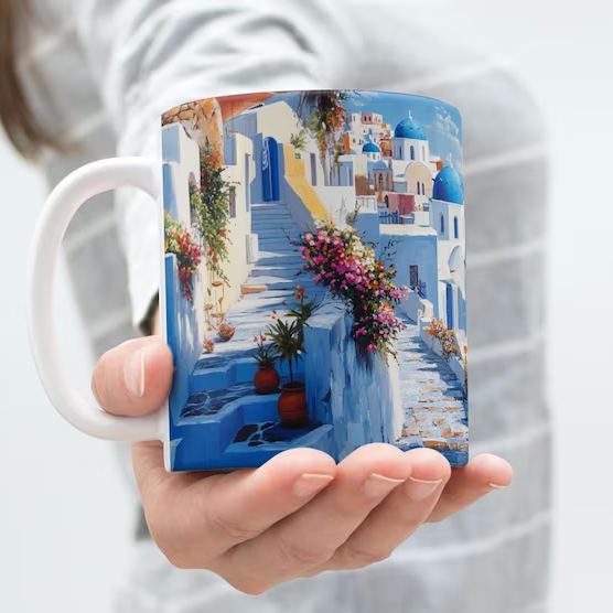 Santorini Dreamscape Scenic Greece Mug
