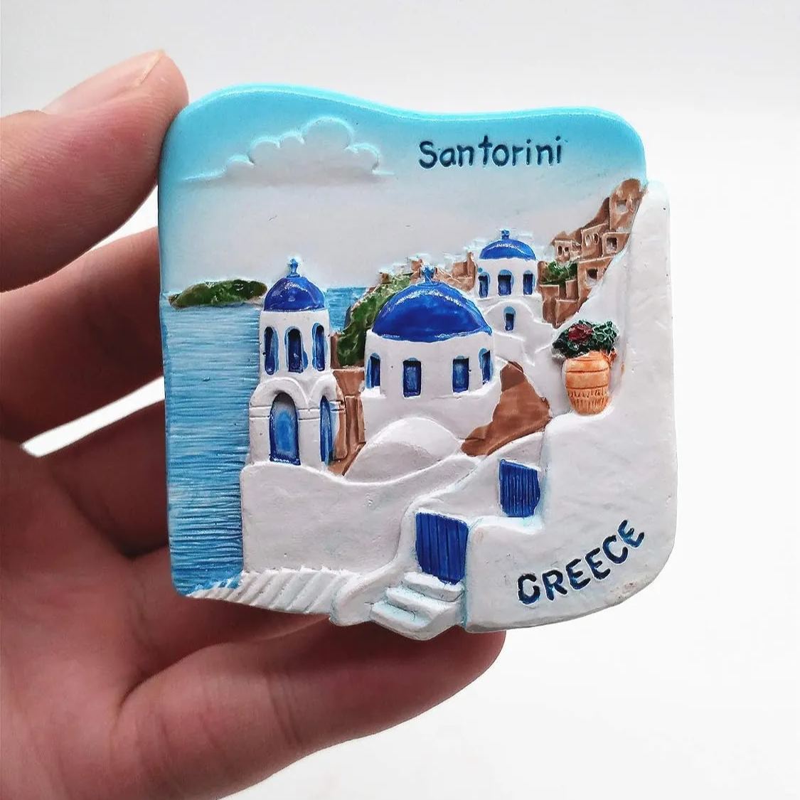 Santorini Greece 3D refrigerator magnetic Sticker Tourist souvenirs