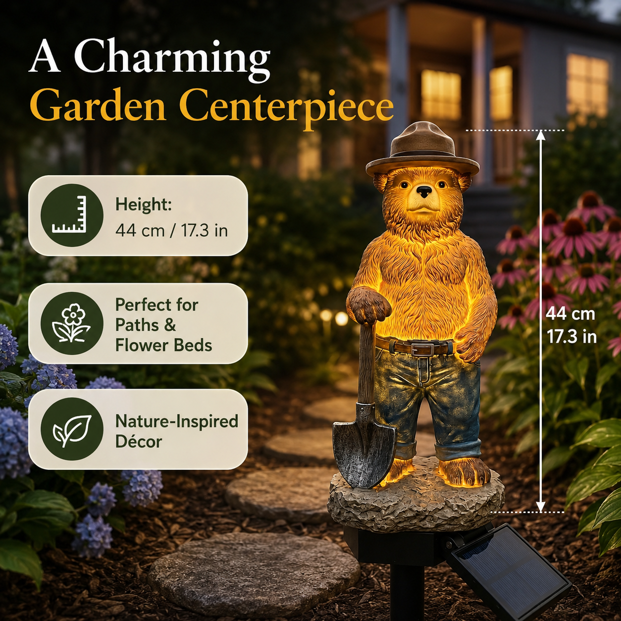 Smokey Bear Solar Garden Light