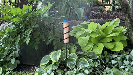 Premium Copper Rain Gauge for gardens, patios, fences, lawns, flower beds