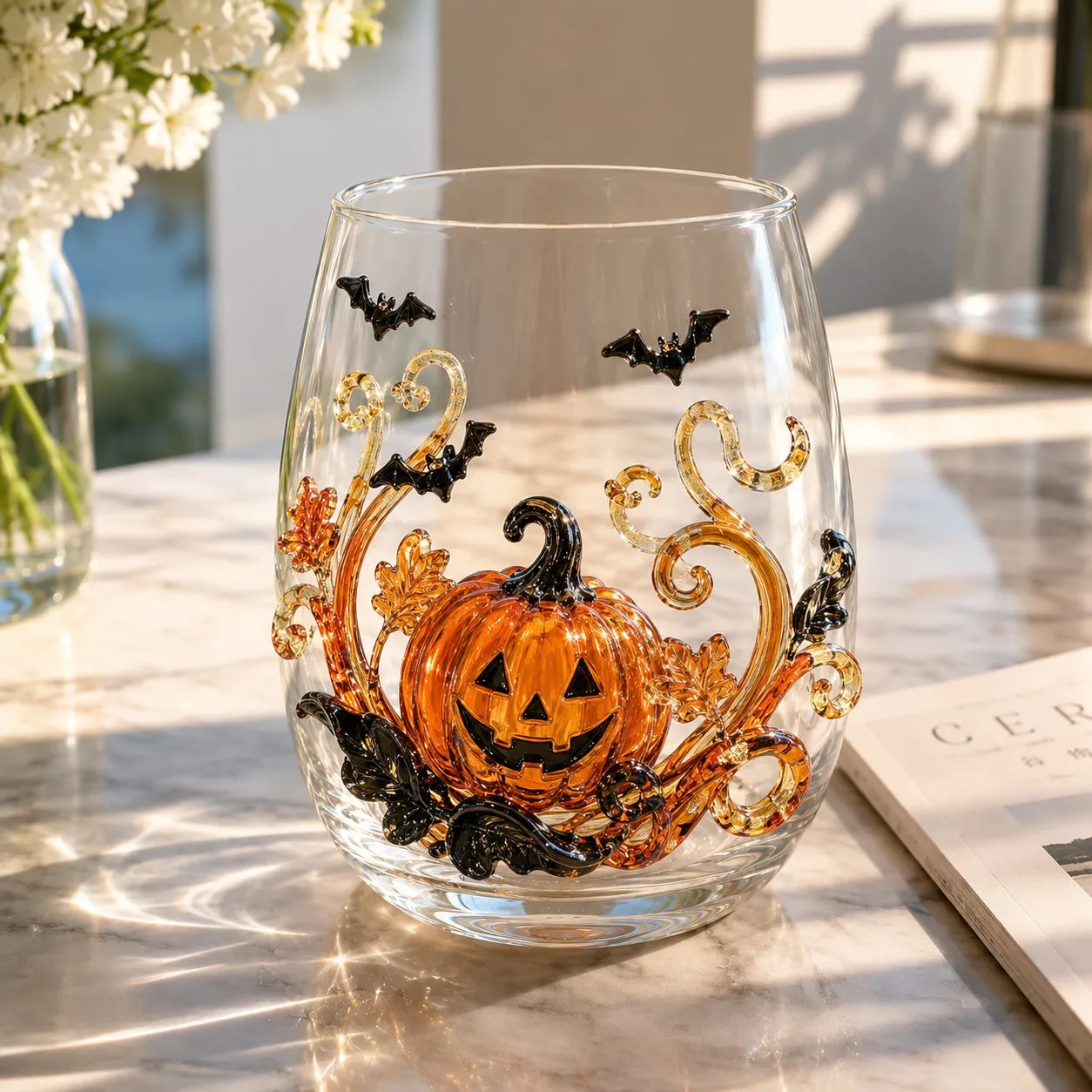 🎃 3D Halloween Glassware Collection | For Magical Halloween Sips, Eye-Catching 3D Details, Luminous Festive Party Moments & Cozy Fall Home Bar Glow