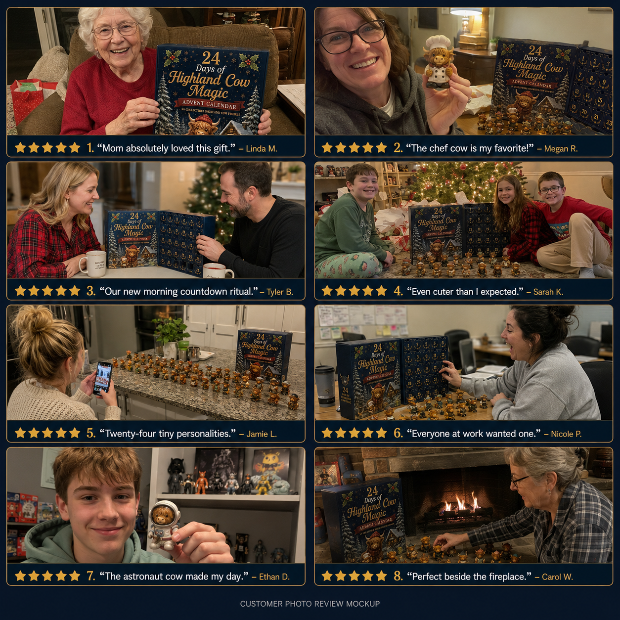 24 Days of Highland Cow Advent Calendar 3D