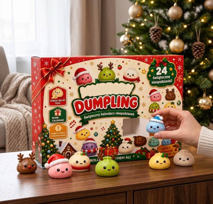 Christmas Countdown Calendar 2026 with 24 Assorted Mini Squishies