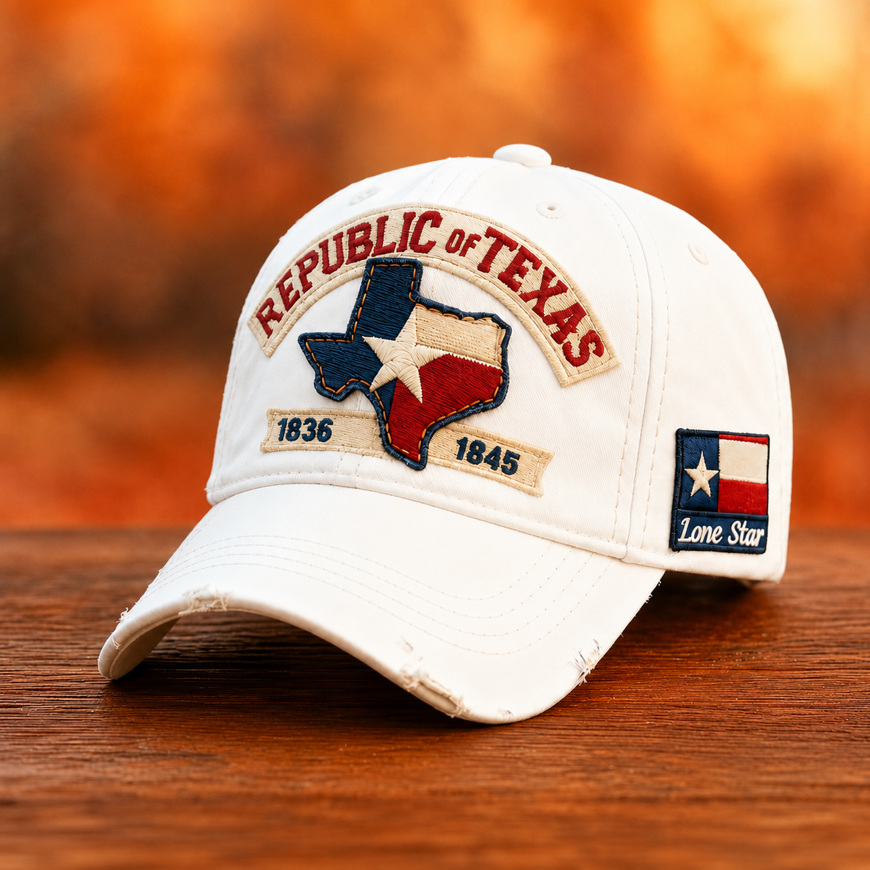 Vintage Distressed Texas Republic Cap