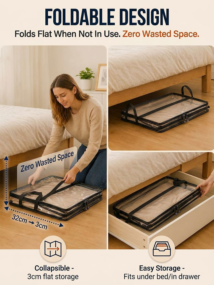 🏆 Award-Winning 29L Clear Storage Bag: Military-Grade Protection • 100% Dust-Proof • Save 50% Space • 30-Day Money Back Guarantee