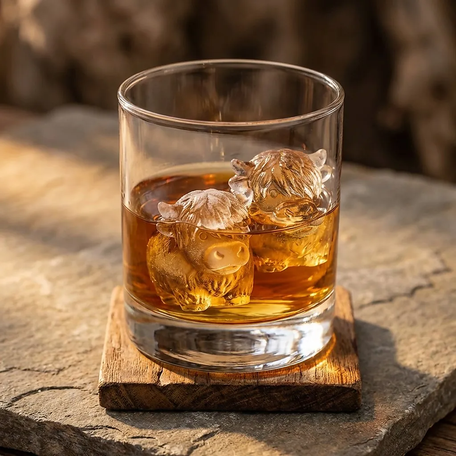 🐮6‐Cavity Mini Highland Cow Ice Cube & Dessert Mold 🧊🍪 Cute 3D Ice for Drinks, Parties & Gifts💕