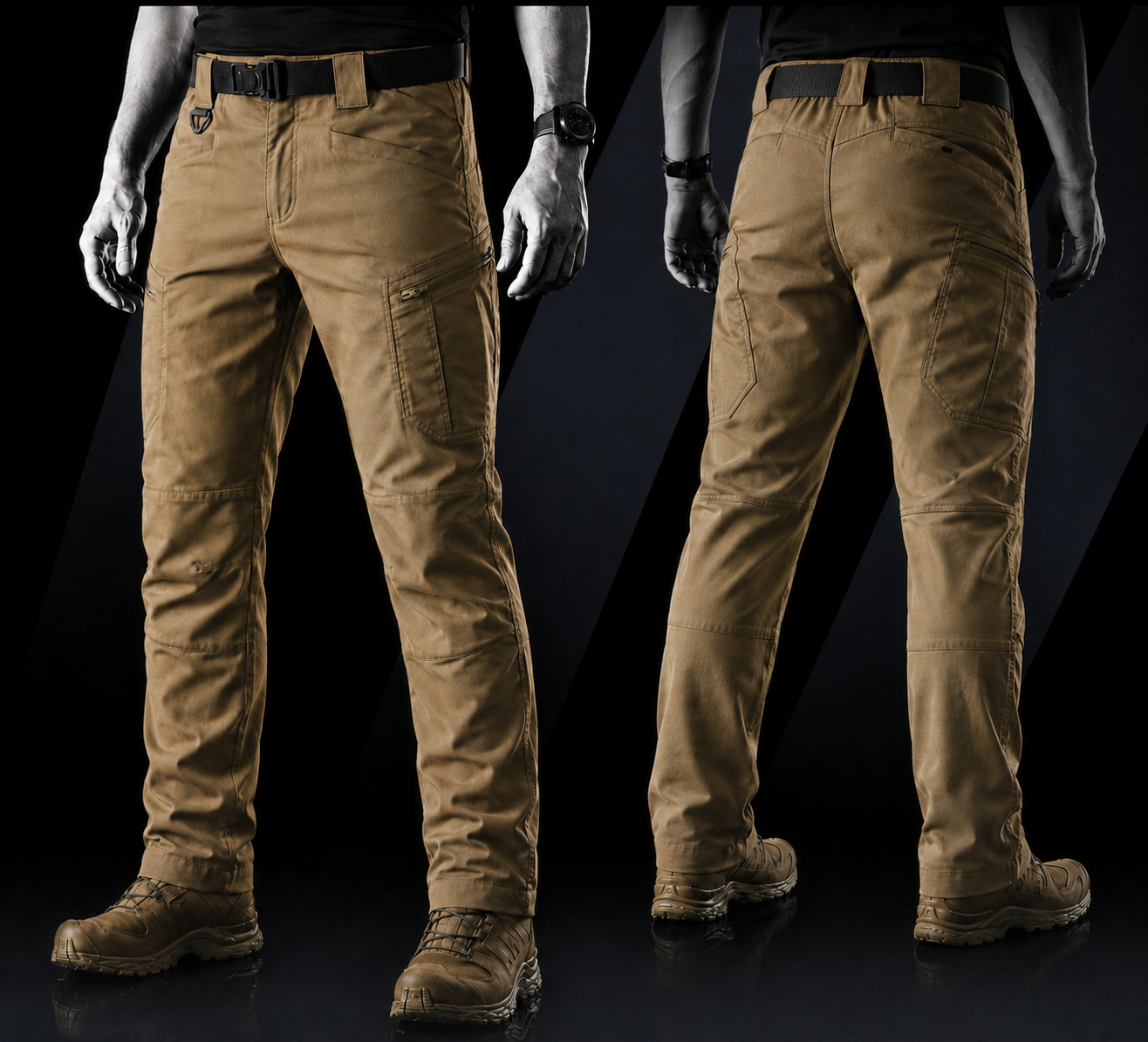 Fully waterproof tactical cargo pants with six pockets