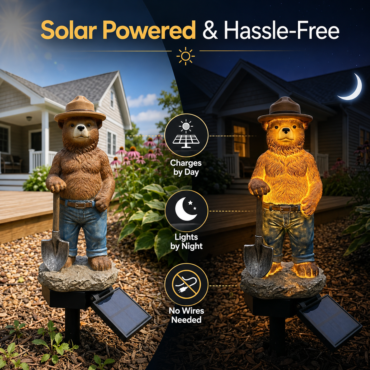Smokey Bear Solar Garden Light