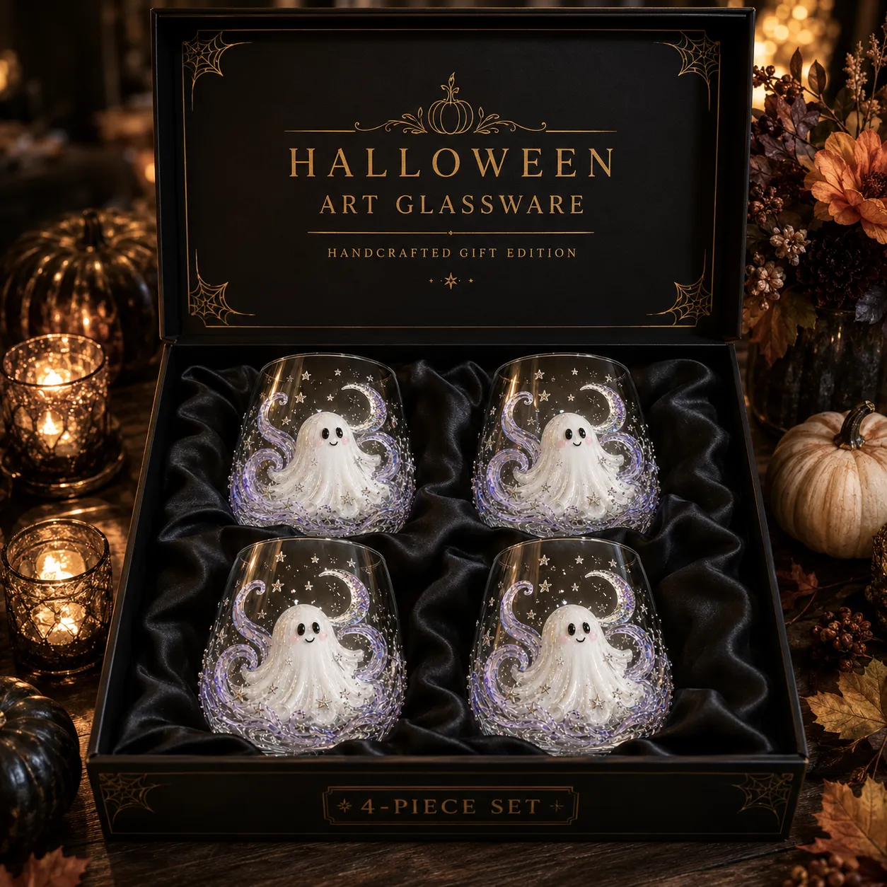 🎃 3D Halloween Glassware Collection | For Magical Halloween Sips, Eye-Catching 3D Details, Luminous Festive Party Moments & Cozy Fall Home Bar Glow