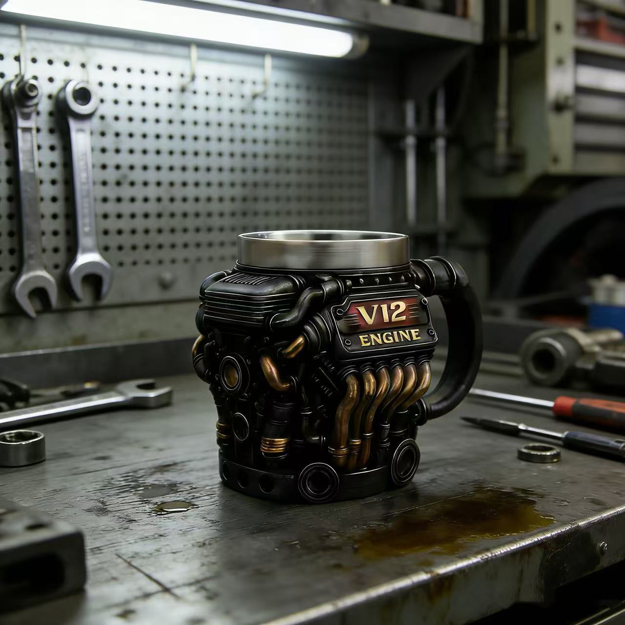 🔥Happy Father's Day - Engine Mug – The Perfect Gift for Every Gearhead⚡