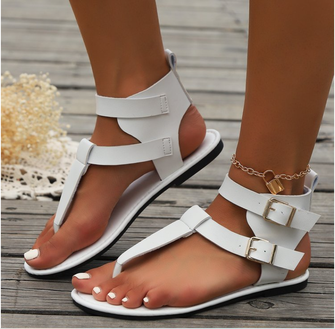 Summer Plain Vacation Gladiator Sandals