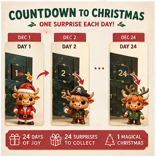 🐂🎁2026 Highland Cow Advent Calendar | Every Day Brings New Surprises
