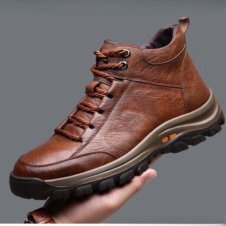 Men's Handmade Genuine Leather Shoes Waterproof Comfort Arch Support Lightweight