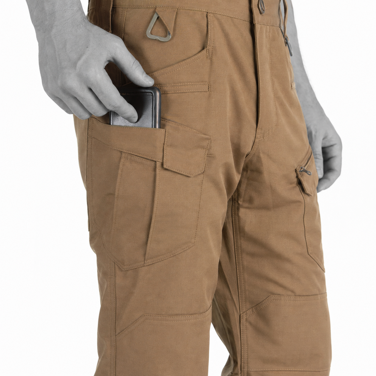 Lightweight Waterproof Ripstop Pants With 6 Pockets, Elastic Waistband-Unisex Stretch Fit