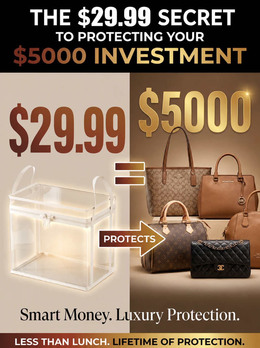 🏆 Award-Winning 29L Clear Storage Bag: Military-Grade Protection • 100% Dust-Proof • Save 50% Space • 30-Day Money Back Guarantee