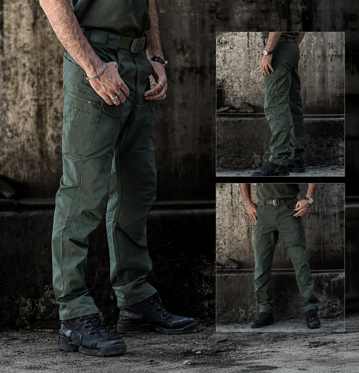 Lightweight Waterproof Ripstop Pants With 6 Pockets, Elastic Waistband-Unisex Stretch Fit