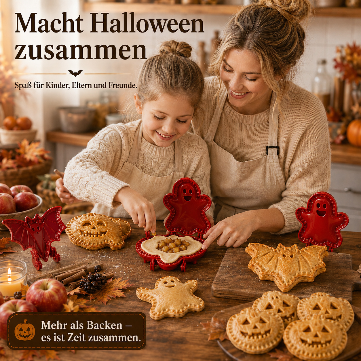 🎃 Halloween-Mini-Pastetenformen-Set – 8 gruselige Designs für einfaches, festliches Backen