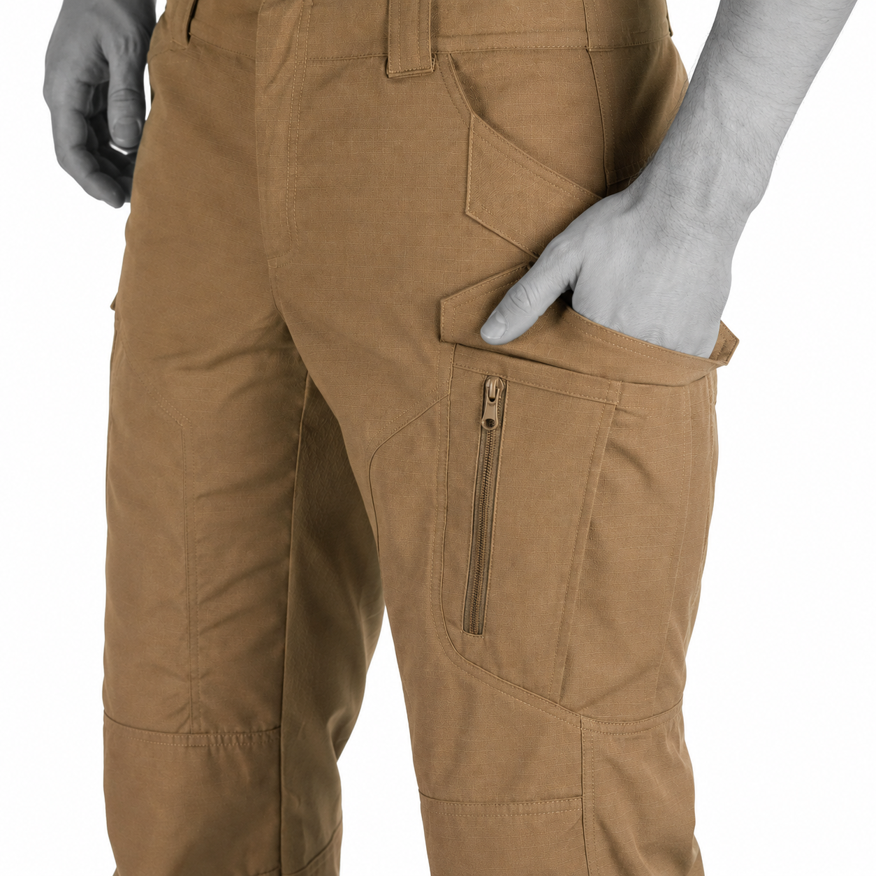 Lightweight Waterproof Ripstop Pants With 6 Pockets, Elastic Waistband-Unisex Stretch Fit