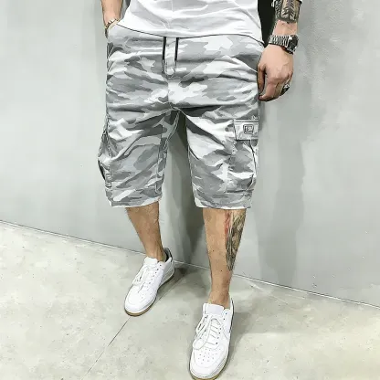 Men's Pockets Drawstring Cargo Shorts
