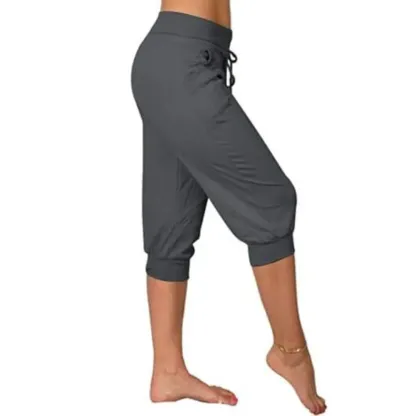 ⚡️Factory wholesale promotion⚡️ Women's Solid-Color Drawstring Waist Cropped Pants