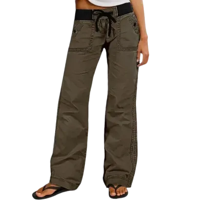 Women's High Stretch Mid Rise Straight Pants