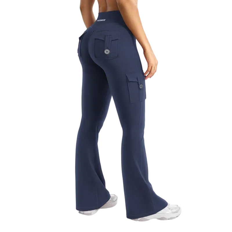 「🛒90%OFF only today」Women's athletic flared leggings with pockets